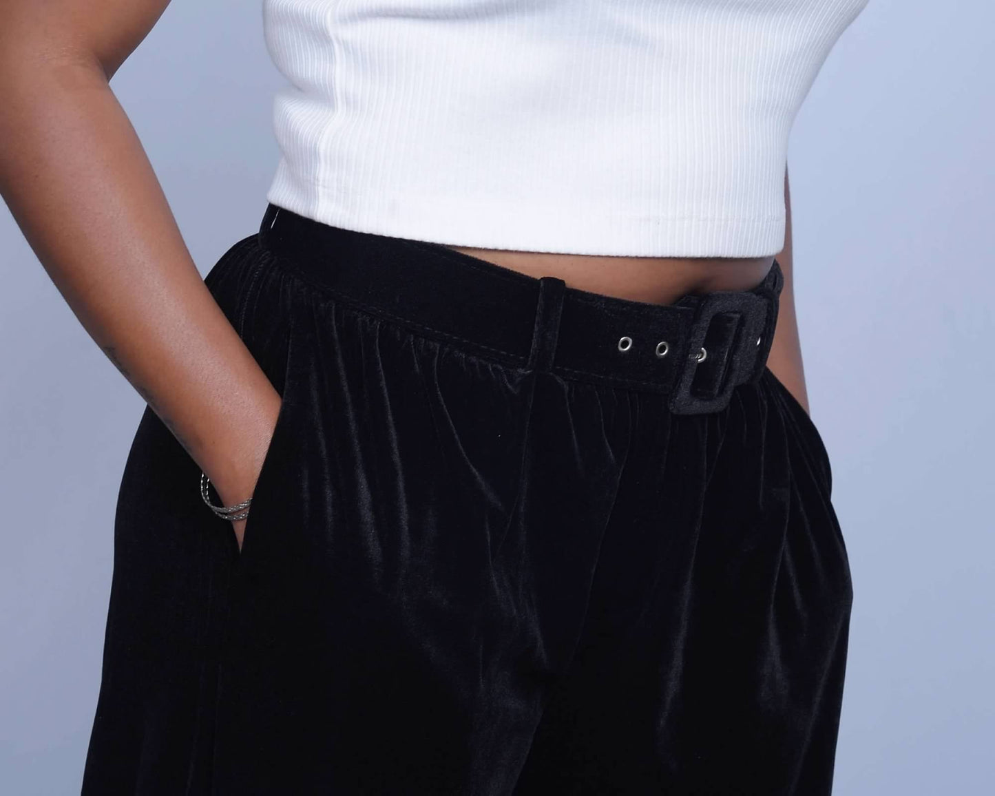 Valencia Velvet Pant - Noir